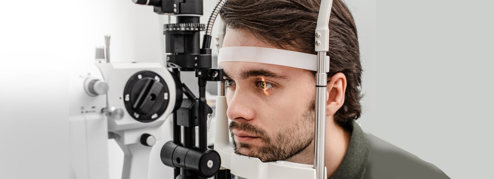 young man during eye exam in Northside
